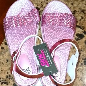 New Metallic Pink Sandals Girls Size 2/4